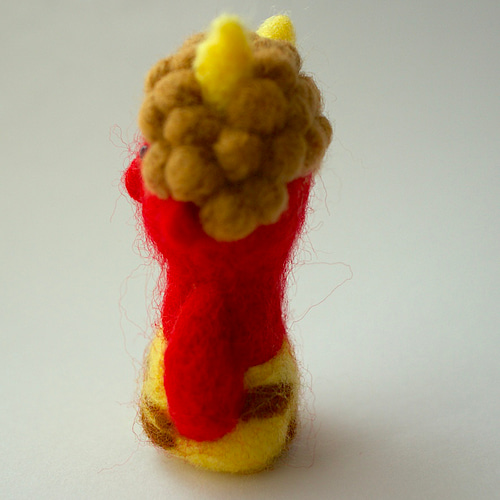 羊毛フェルト 赤鬼の置き物 かわいい 節分 羊毛フェルト だんけひつじ