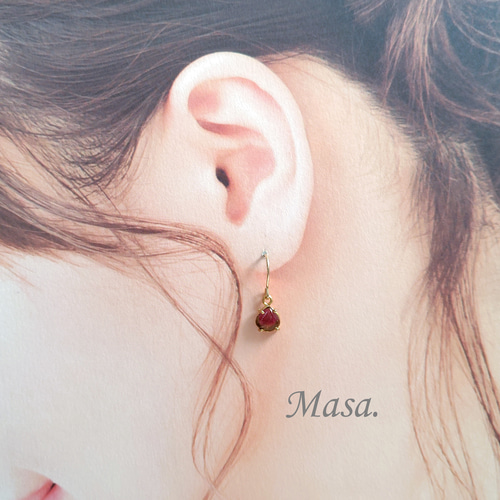 再販＊【14Kgf】バイカラートルマリンピアス／イヤリング ピアス