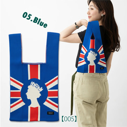 Jubilee ニット マルシェバッグ イギリス ミニトートバッグ 犬 ユニオンジャック JB-toteK-ORG 10枚目の画像