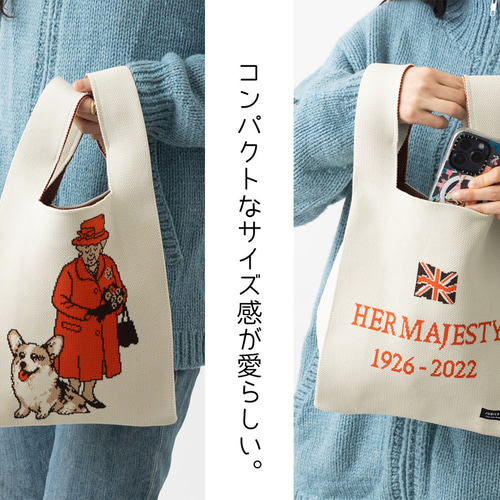 Jubilee ニット マルシェバッグ イギリス ミニトートバッグ 犬