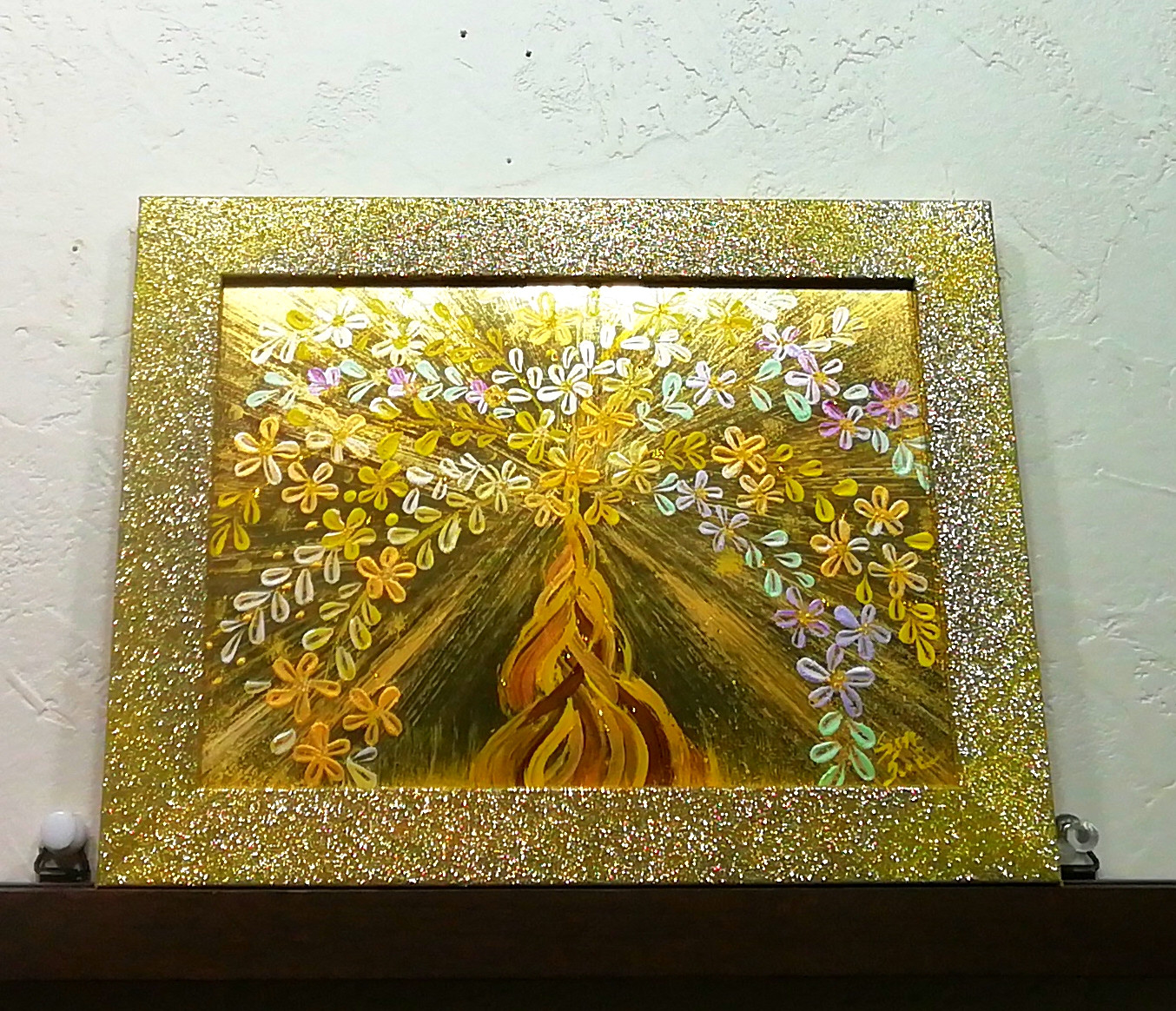 風水絵画 ラッキー運*光の豊樹 メタリックタイプ 幸せの招財樹 風水絵画 ラッキー運*光の豊樹 メタリックタイプ 幸せの招財樹