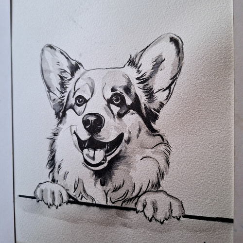 水墨画 Cogi(コーギー) 絵画 makochin 通販 18759933｜Creema