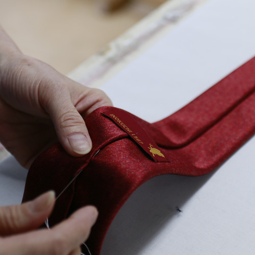 シルクネクタイ 小紋柄 ブラウン茶 ギフト ネーム刺繍 INOKUCHI1567