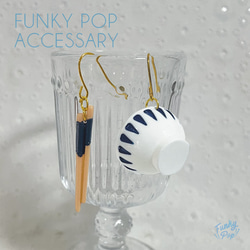 fac0104❁(箱入り)ミニチュア 茶碗&箸セット ピアス ピアス（フック