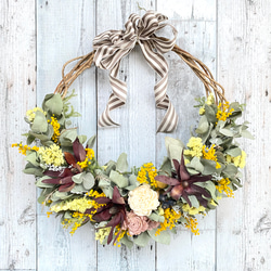 【SALE】リューカデンドロン⋆︎*シックなハーフリース♪ミモザ蕾⑅︎ SALE】リューカデンドロン⋆︎*シックなハーフリース♪ミモザ蕾