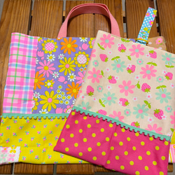 入園入学準備 ピンクスpinks 手提げ レッスンバッグ 通園通学かばん