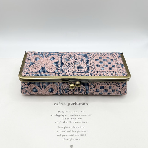 ⚮̈ 受注制作品⚮̈ ミナペルホネン/forest tile/ボックスがま口