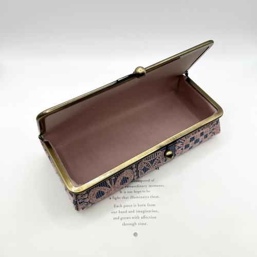 ⚮̈ 受注制作品⚮̈ ミナペルホネン/forest tile/ボックスがま口