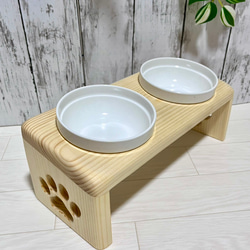 ペット フードスタンド フードテーブル 木製 餌台 餌入 水入れ