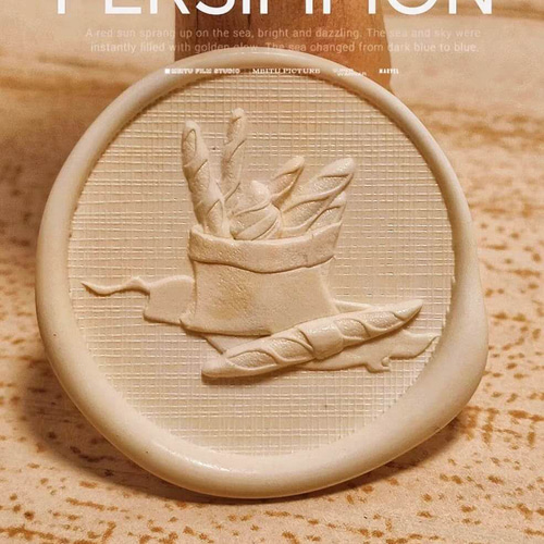 受注可】25mm バゲット フランスパン シーリングスタンプ ヘッド