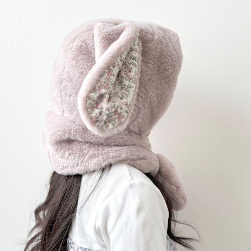 クリスマス プレゼント うさ耳フードマフラーマフラー リバティ キッズ