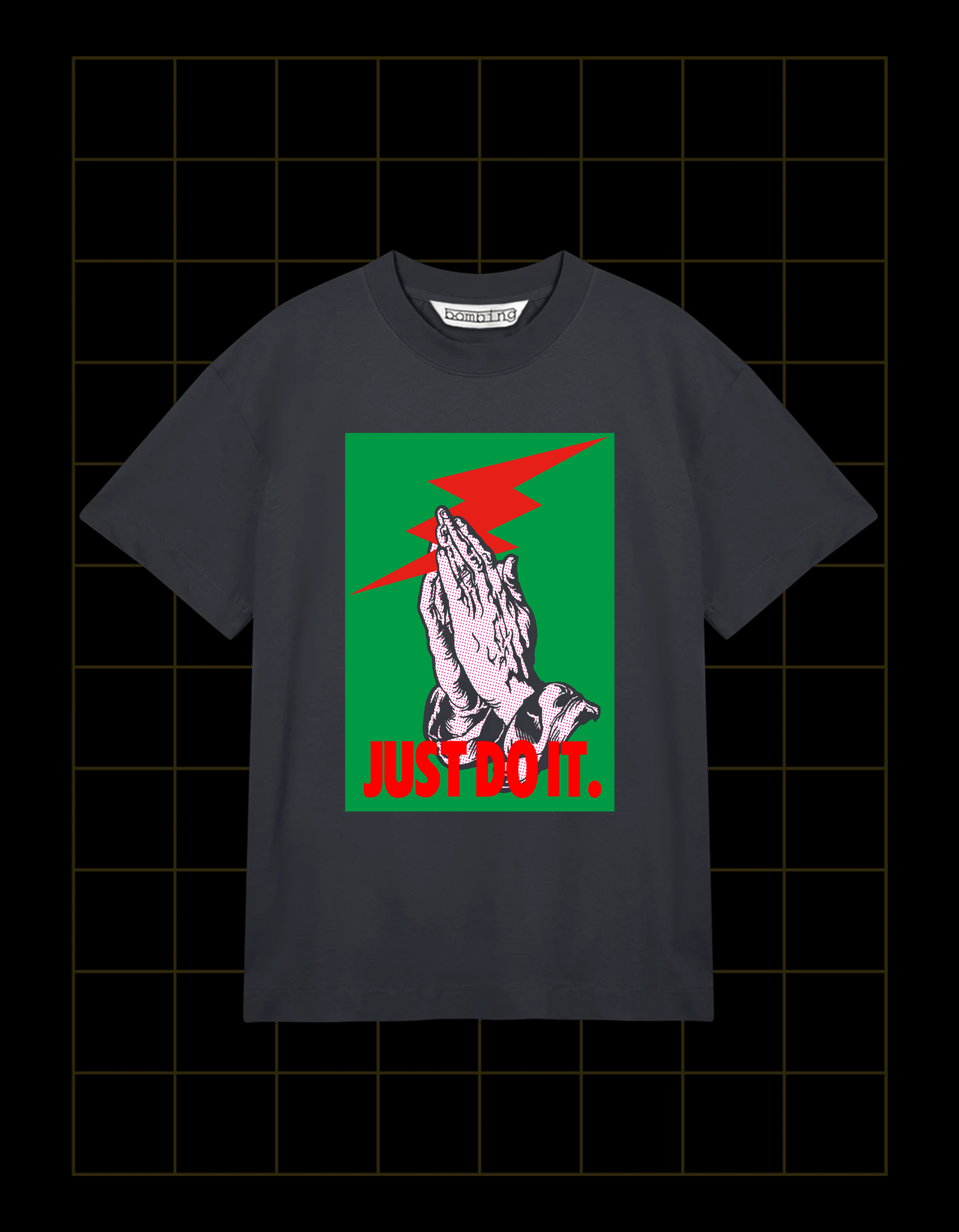 JUST DO IT　アメコミトーン　ブラックTシャツ　【 インクジェット 】