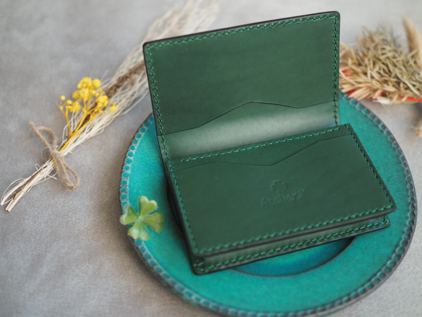 【全5色】/名刺入れ/カードケース/イタリア/ブッテーロ/手縫い/【iolite】