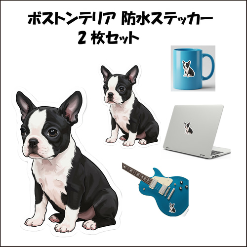 ボストンテリア ビンタン☆モルトさん専用イラストステッカー