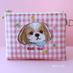 赤ずきんとオオカミ 刺繍ぺたんこミニポーチ ポーチ maru_miki 通販