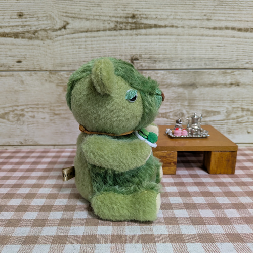 テディベア【マカロンちゃん 抹茶ピスタチオ】くまのぬいぐるみ 緑色