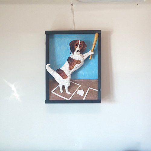 NEWモデル デコピン、打席に立つ 18761671｜Creema 通販 フェルメール 絵画 絵画