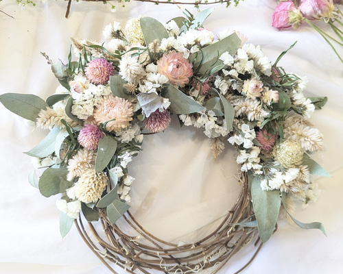 フラワー・リース kuma 𓊆 再入荷🌼 𓊇 大人気のフラワーリースが 再入荷しました