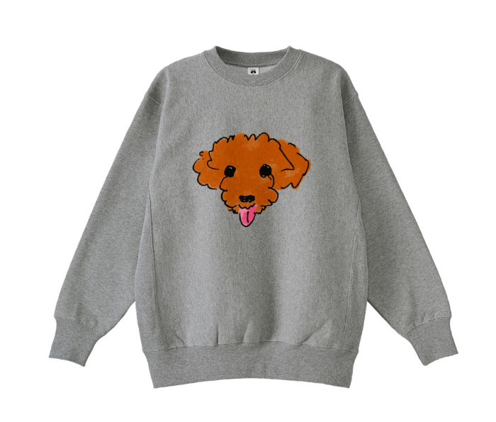 トイプードル トイプー ゆるめ　裏起毛　スウェット ユニセックス  イラスト 犬 小型犬