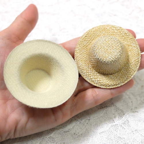 麦わら帽子 ミニチュア 3個 T−3 その他素材 小さなパーツ屋