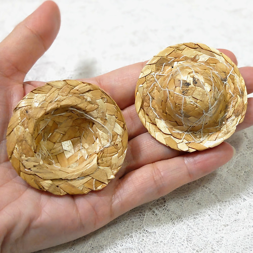 麦わら帽子 ミニチュア 3個 T−3 その他素材 小さなパーツ屋