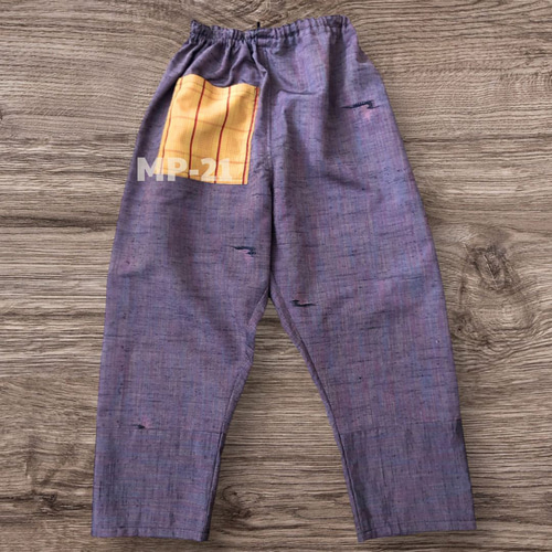 うなぎの寝床現代風もんぺ型紙使用＊男女共用M mp21 もんぺパンツ