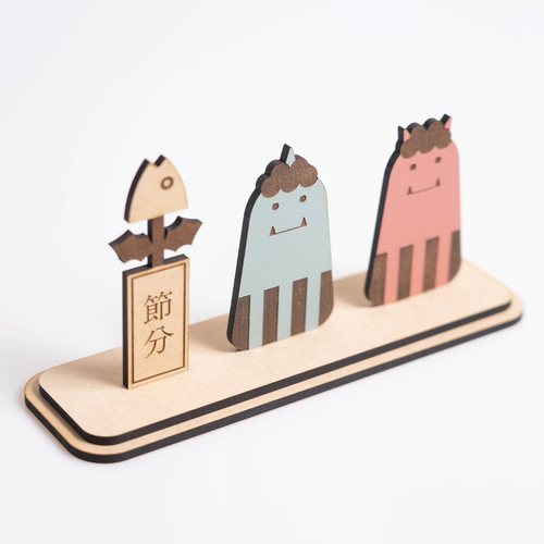 節分飾り】赤鬼 青鬼 節分いわし その他置物 熊月工芸 通販 18762333