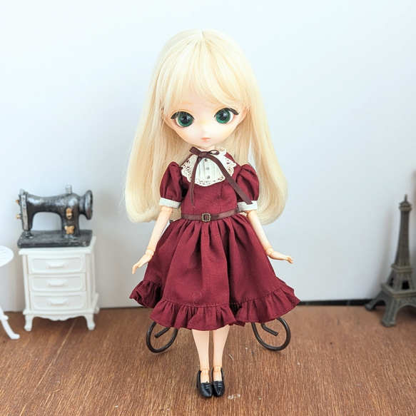 再1305※ハルモニアブルームアウトフィット※ワインレッドの