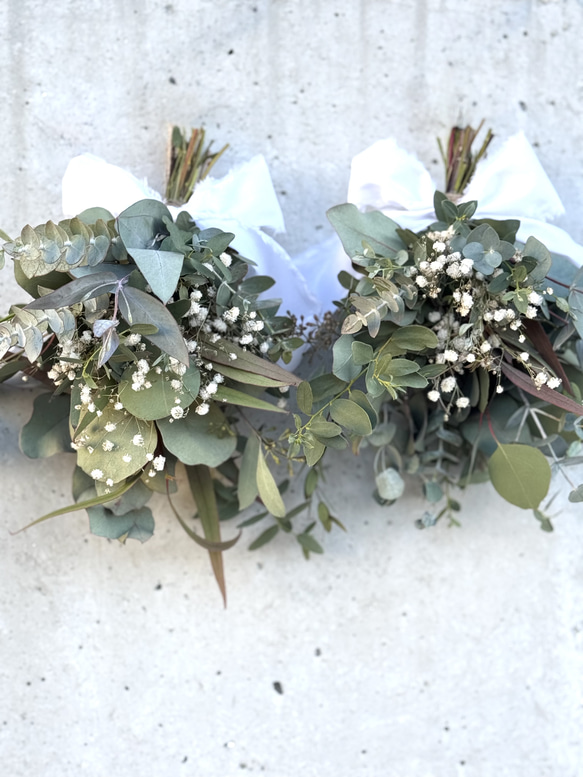 ◇ユーカリ&カスミソウミニリースset◇ナチュラル 香り立つ無農薬