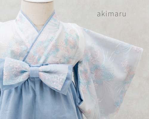 ハンドメイド❁⃘ベビー袴 豪華 くすみピンク レース お食い初め 初節句 ハンドメイド❁⃘ベビー袴 豪華 くすみピンク レース お食い初め