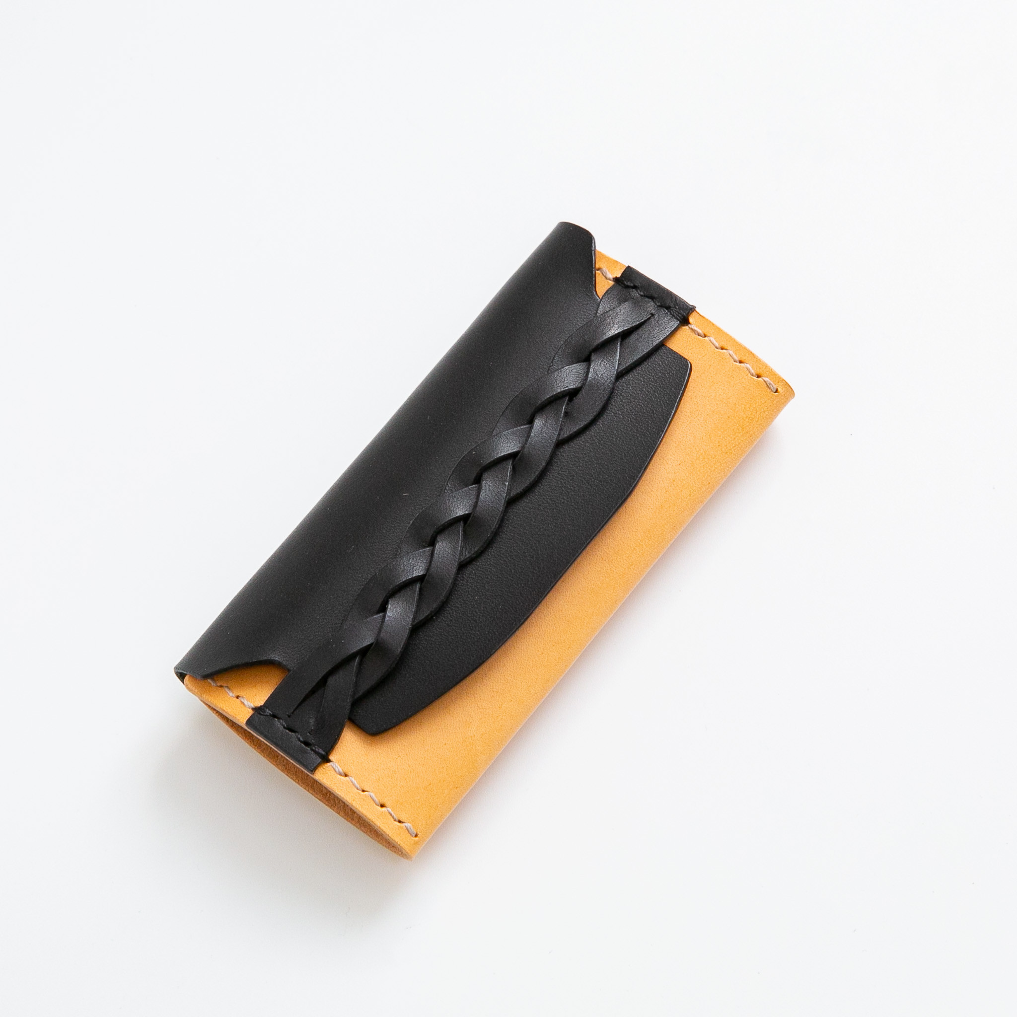 《クール＆ナチュラル》三つ編みのキーケース【１２色から選べる】