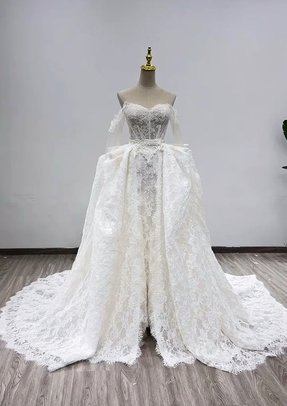 neith. ベールオフショルダードレス （White） ネイス neith. ベールオフショルダードレス (White)