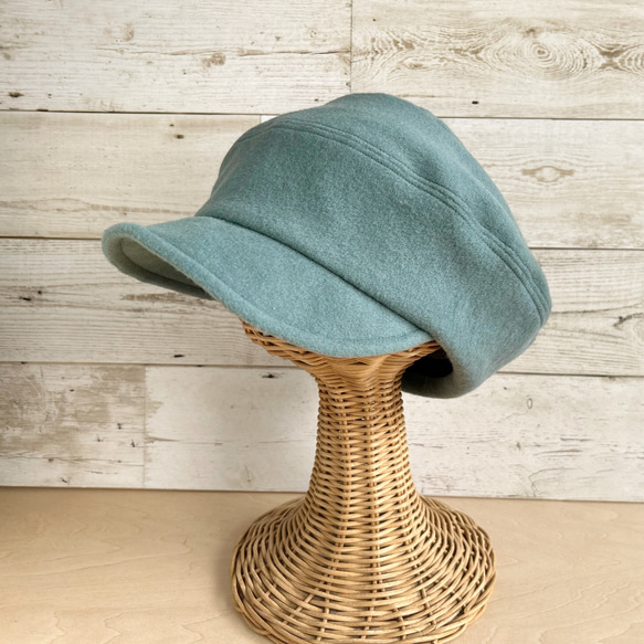 ウールキャスケット・ペールターコイズ 4枚目の画像