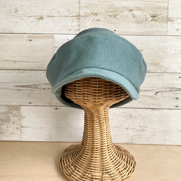 ウールキャスケット・ペールターコイズ 2枚目の画像