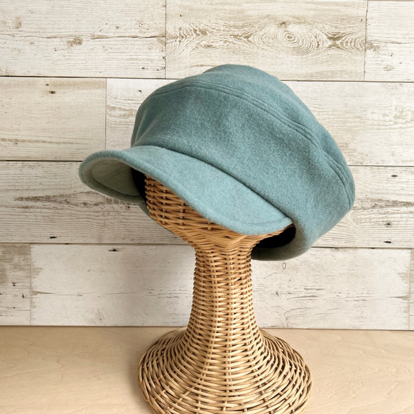 ウールキャスケット・ペールターコイズ 1枚目の画像