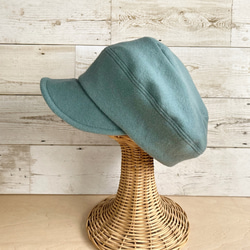 ウールキャスケット・ペールターコイズ 5枚目の画像