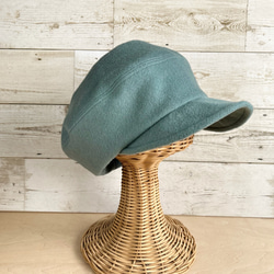 ウールキャスケット・ペールターコイズ 3枚目の画像