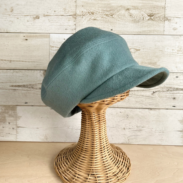 ウールキャスケット・ペールターコイズ 3枚目の画像