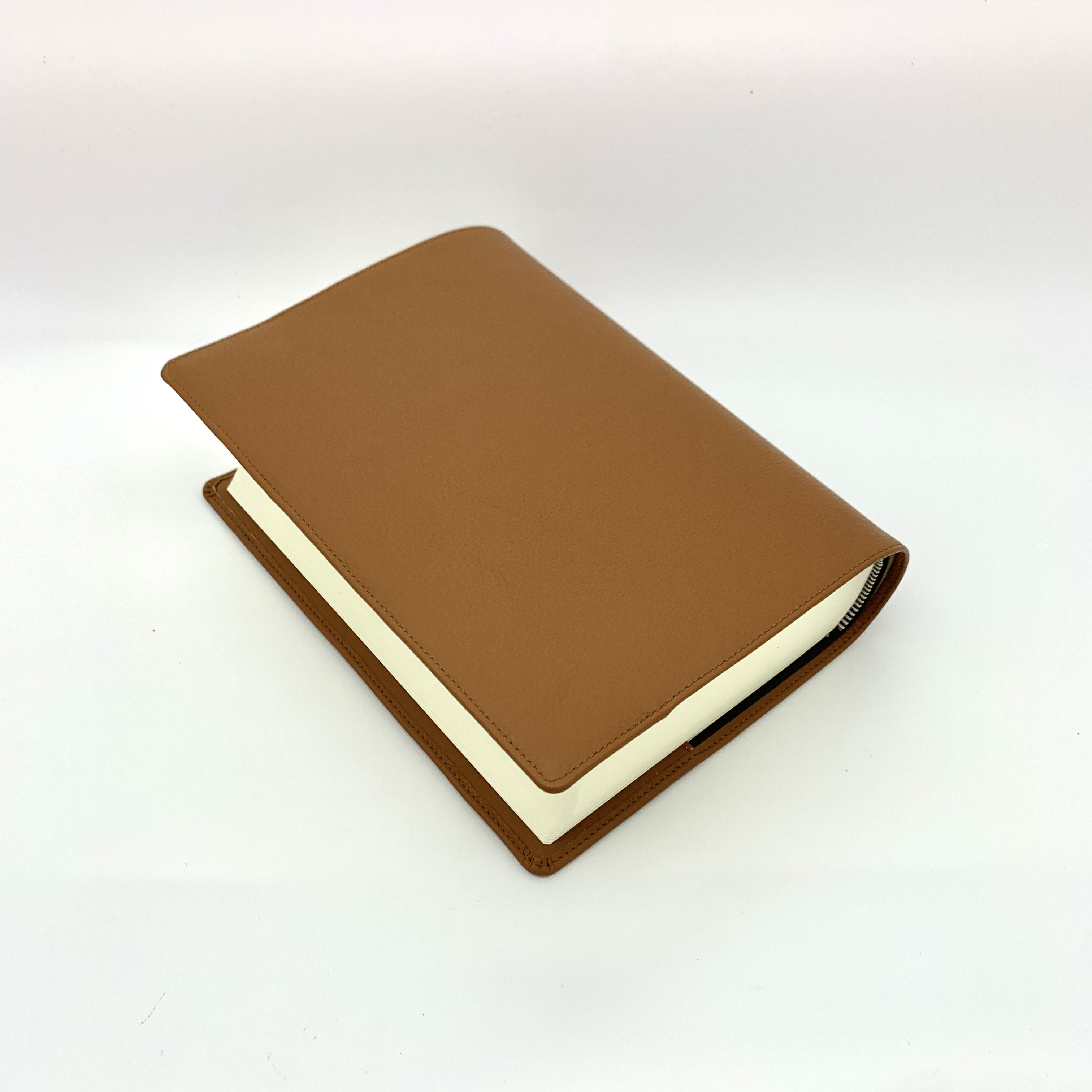 【アウトレット品・B品】本革製　ブックカバー　御書カバー　キャメル（シュリンク）