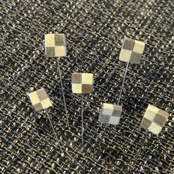 組子細工トレー 縁起の良い麻の葉紋様 金蘭緞子生地での