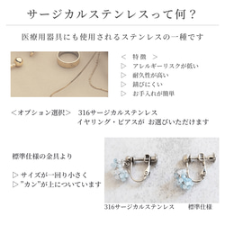 8月 誕生石 ブラックスピネル リング イヤリング / ピアス 痛くない 金属アレルギー対応 落ちない シンプル 天然石 13枚目の画像