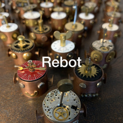 071-Rebot [リボット] ゼンマイ時計などのビンテージパーツから生まれた一点ものロボット studioVISE 6枚目の画像