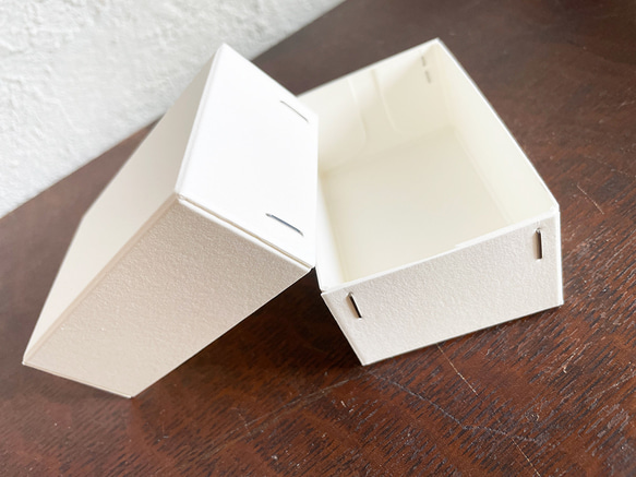 ステッチャーかぶせBOX　名刺ケース 10個　白　ギフトボックス　紙箱 4枚目の画像