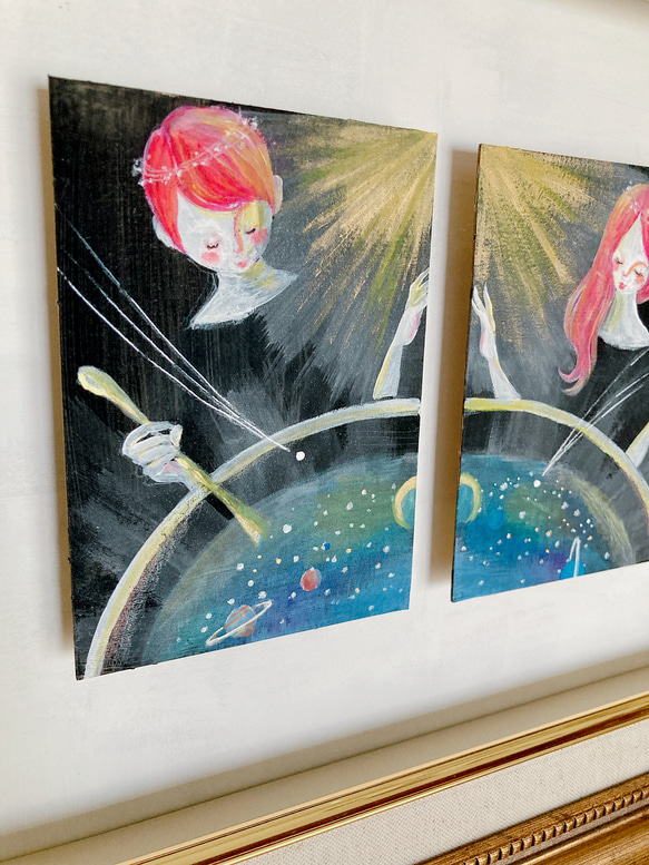 絵画「しずくふたつ 059 星のスープ」 3枚目の画像