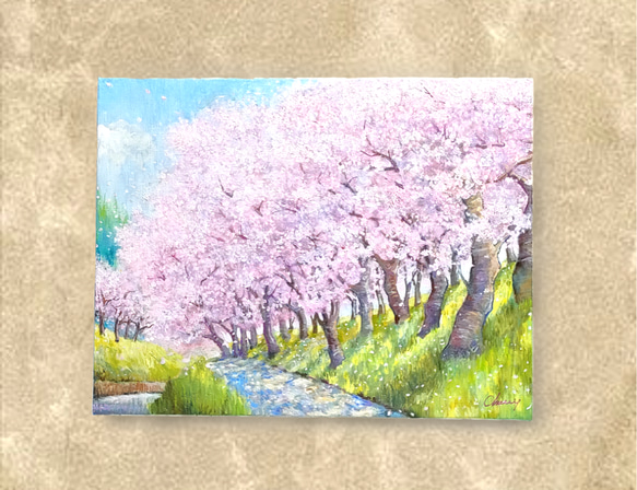 油絵 夜桜 絵画 HR 通販｜Creema(クリーマ) 11132641 - 絵画