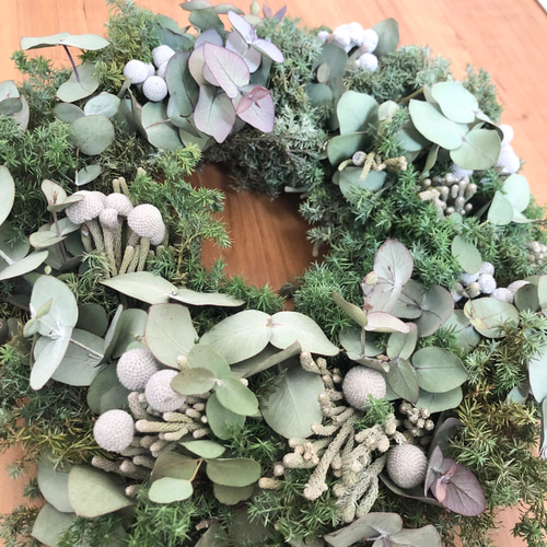 ＊Natural＊ユーカリとリューカのパープルリース☆ドライフラワーリース 7ec9aad7d2f4d76d3303f16b282637