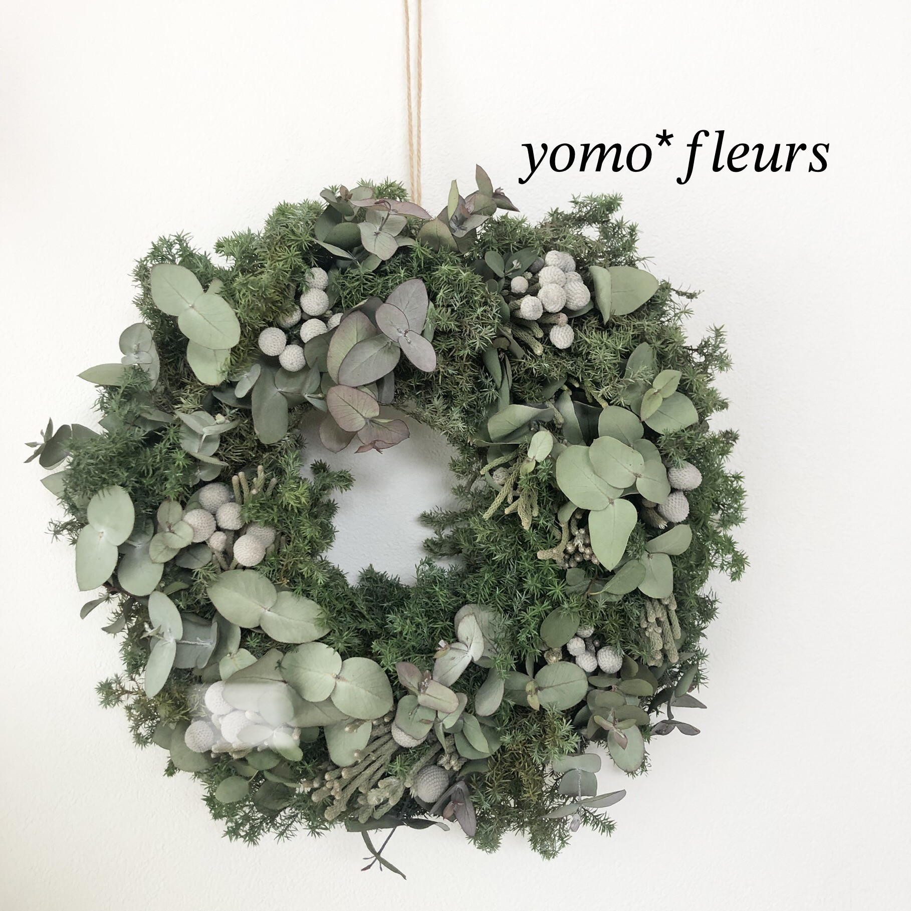 ユーカリ　ナチュラルリース　ドライフラワーリース 春・優しいユーカリのドライフラワーリース リース NATURAL