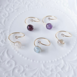 女士誕生石戒指，天然寶石，均碼，家庭戒指，一月誕生石，2026年春季誕生石 第8張的照片