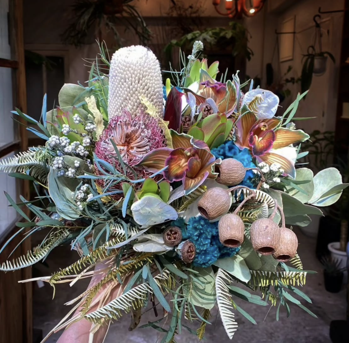 ARATAのネイティブフラワーと染花ブーケ　※こちらは生花のブーケです