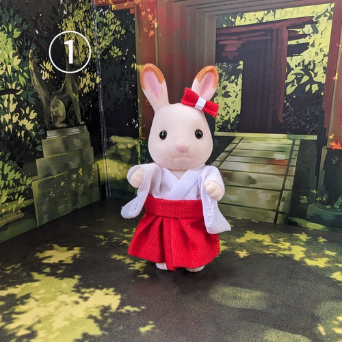 【500】ハンドメイド　シルバニアコスチューム　教師　見習い2 メガネ シルバニアファミリー】2月新作ハンドメイドワークショップ